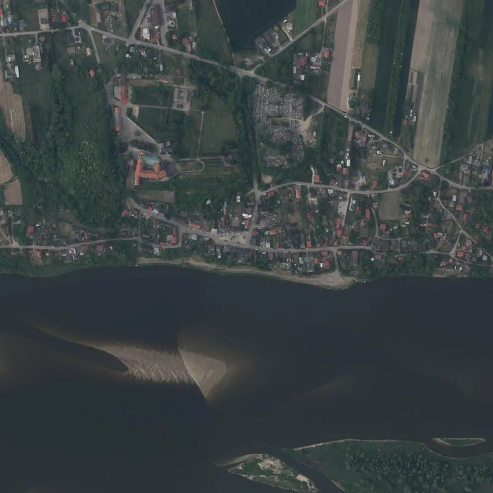 Zdjęcie lotnicze Czerwińska nad Wisłą